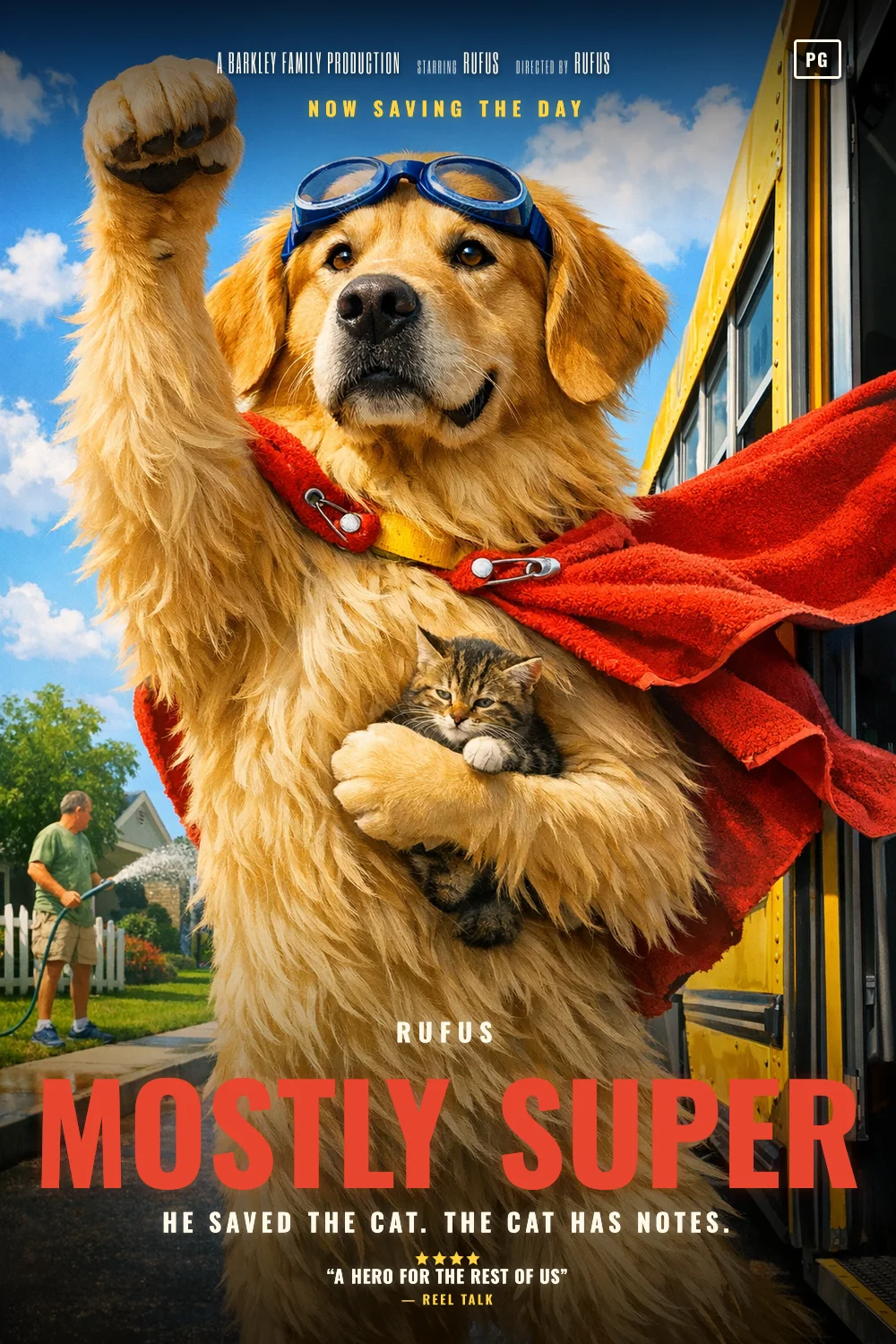 Rufus as the lead of a Accidental Hero 2004 poster: undefined