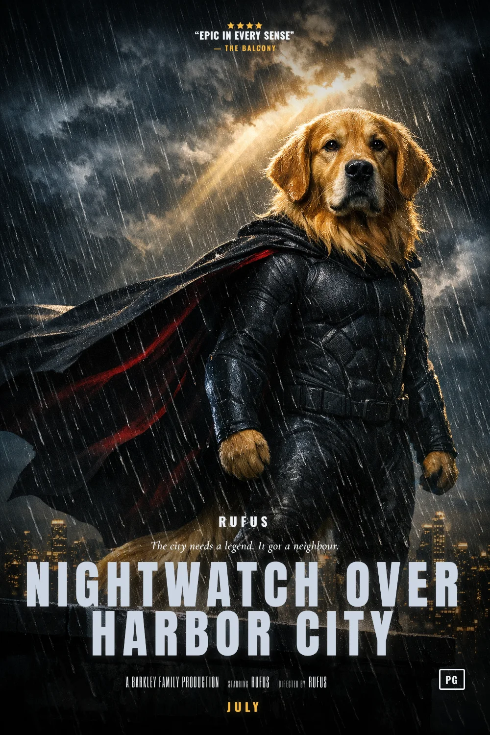 Rufus as the lead of a The Caped Hero 2012 poster: undefined