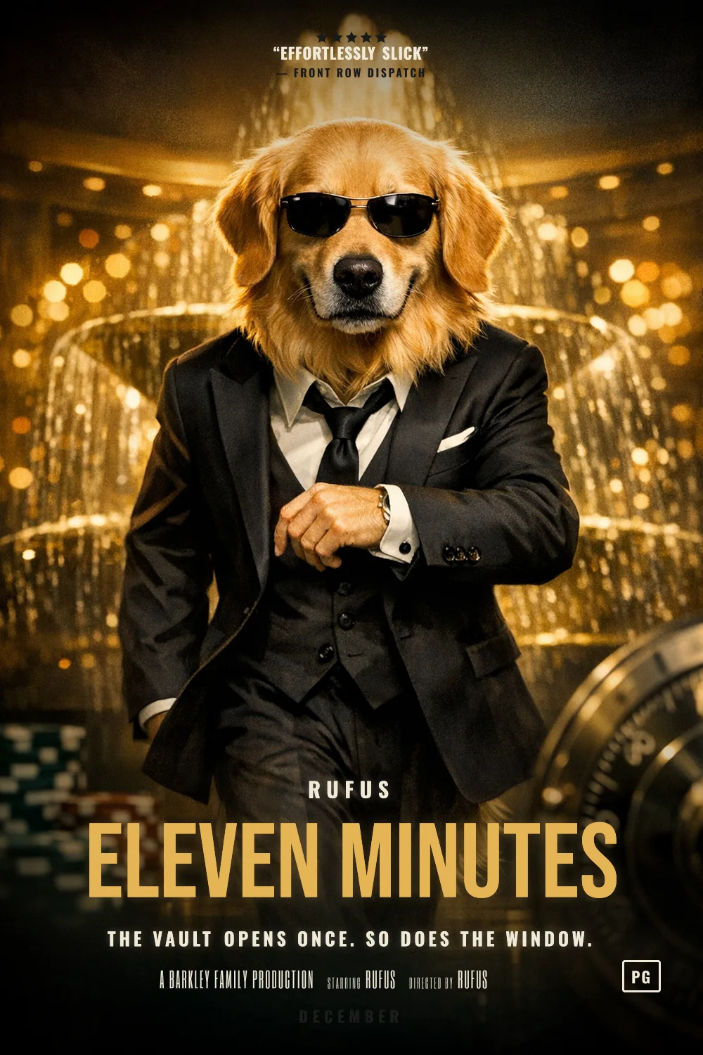 Rufus as the lead of a The Heist 2001 poster: undefined