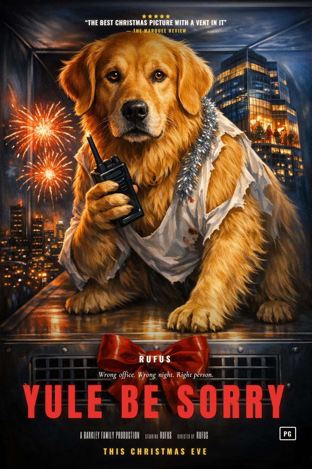 Rufus as the lead of a Christmas Action 1988 poster: undefined