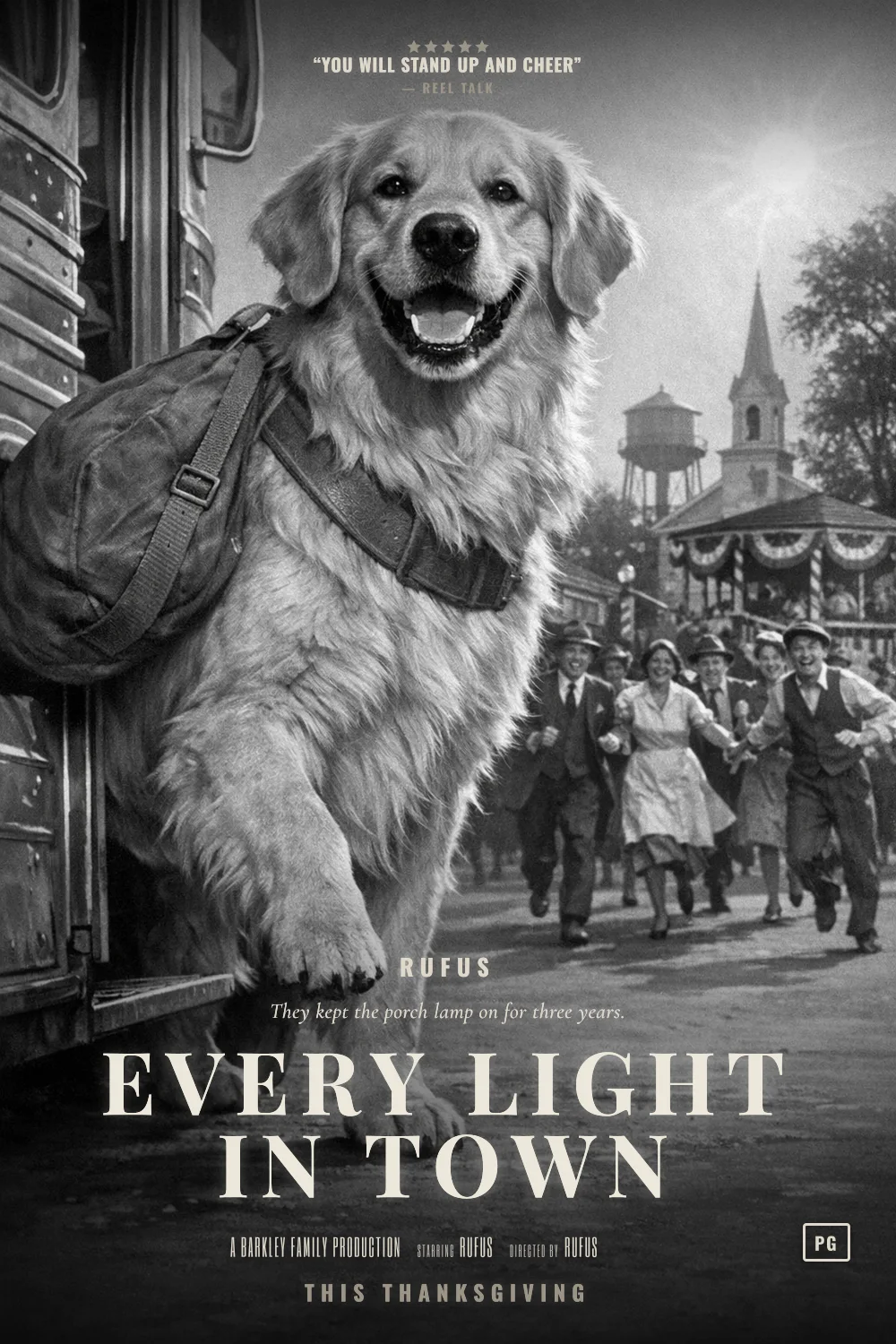 Rufus as the lead of a Main Street Homecoming 1947 poster: undefined