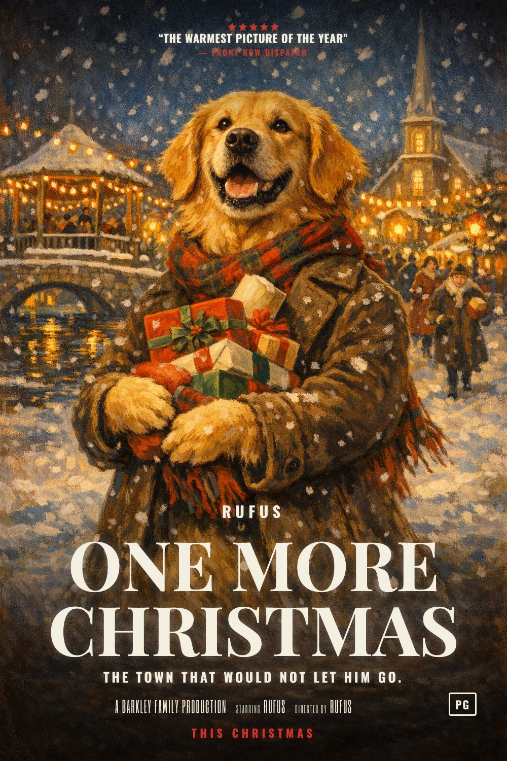 Rufus as the lead of a Snowbound Christmas 1946 poster: undefined