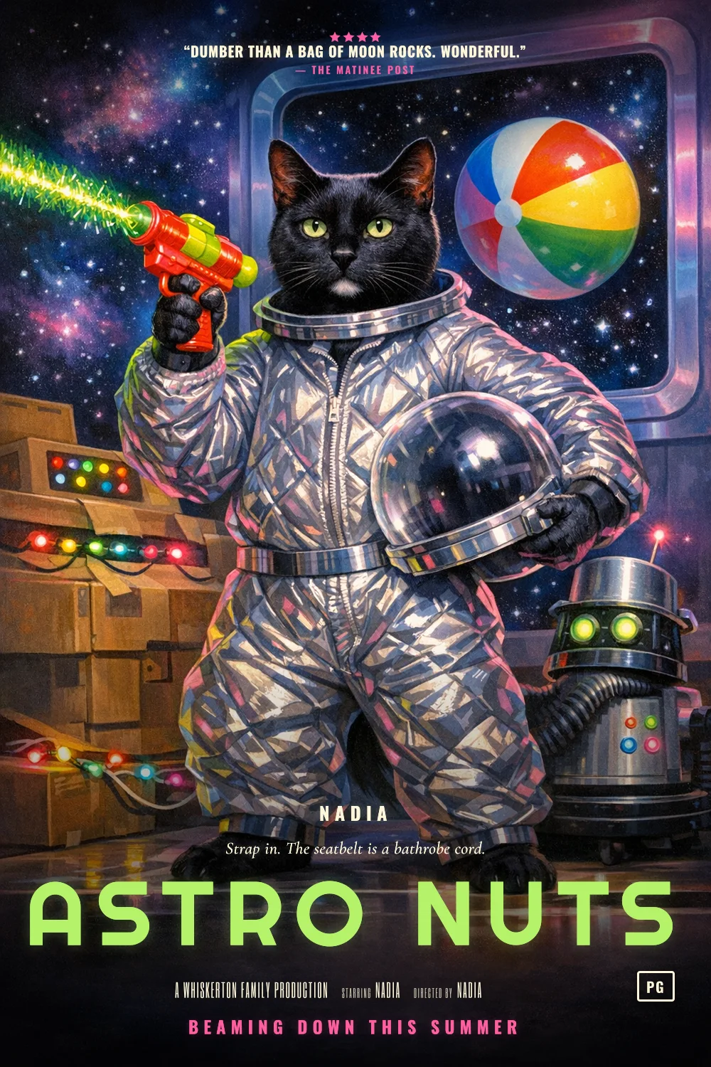 Nadia as the lead of a Space Spoof 1987 poster: undefined