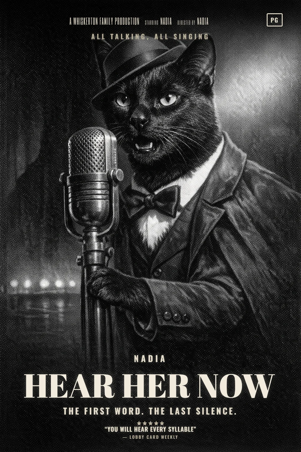 Nadia as the lead of a The Talkies 1929 poster: undefined