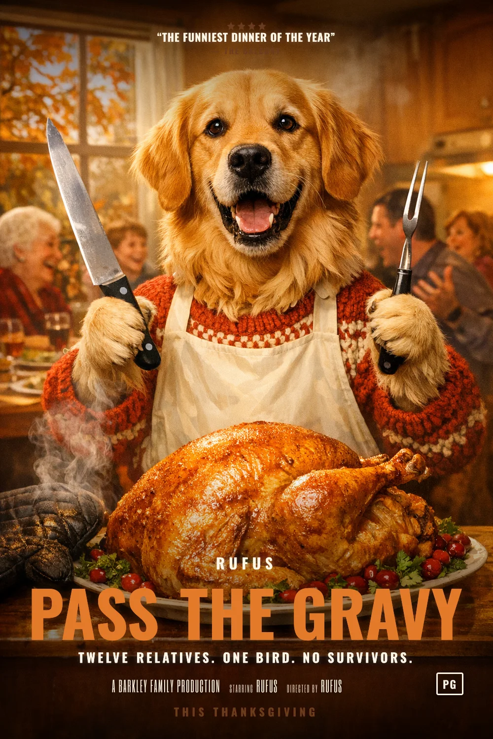 Rufus as the lead of a Thanksgiving Table 1995 poster: undefined