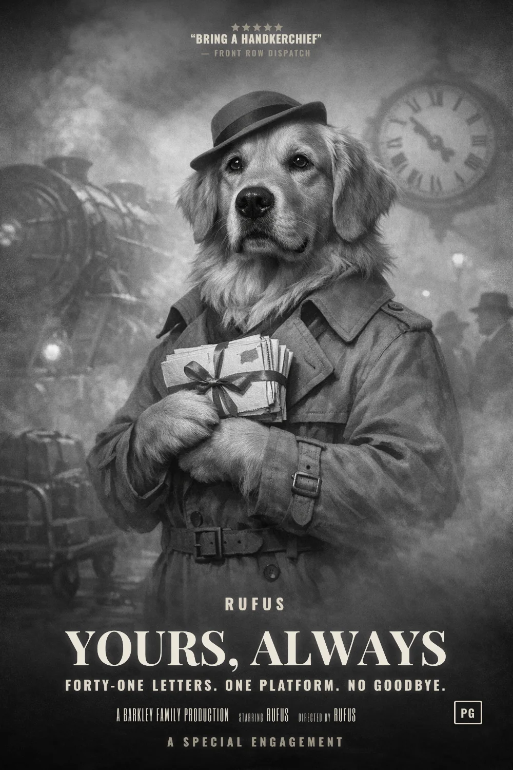 Rufus as the lead of a Wartime Letters 1942 poster: undefined